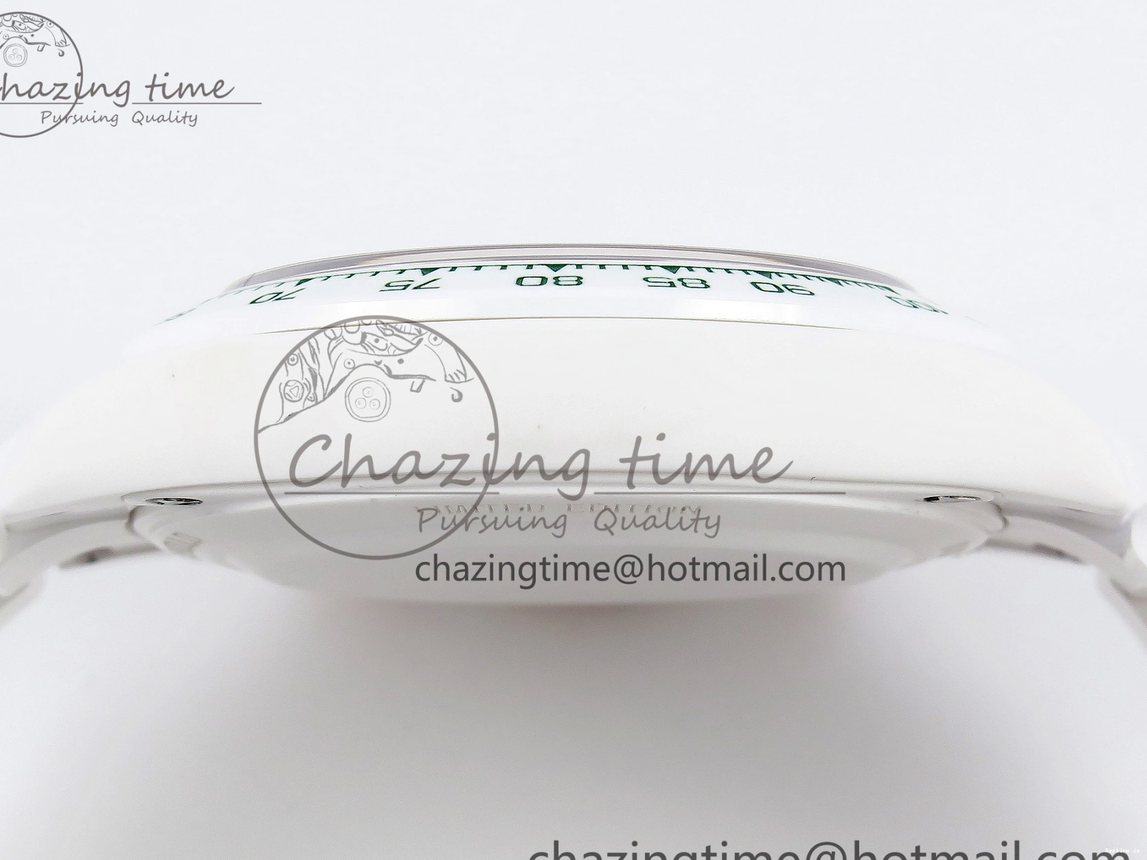 1220 MoistureWicking Daytona AET White Ceramic Case and Bracelet Green Dial SA4130 V 1891